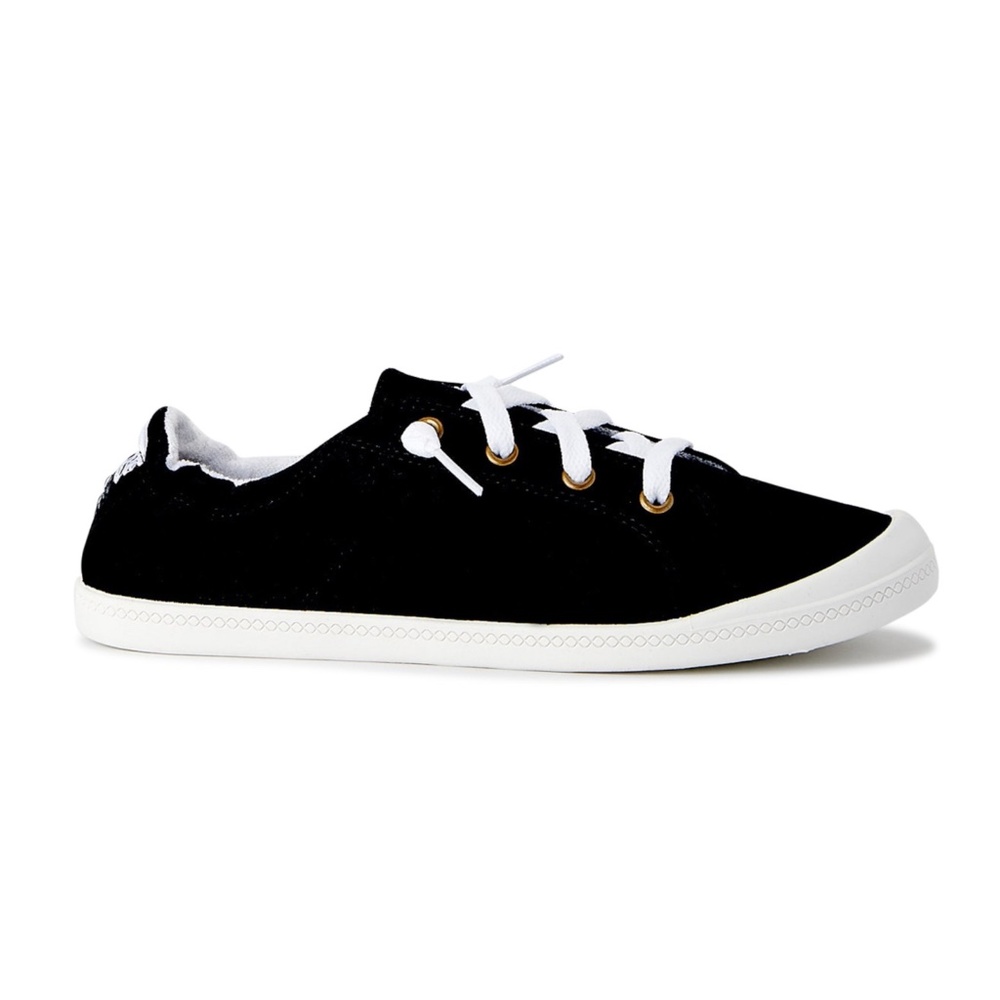 *MEDIUM WIDTH BLACK Time and Tru Women's Scrunch Back Slip-On Sneaker SZ 6 - Picture 3 of 5